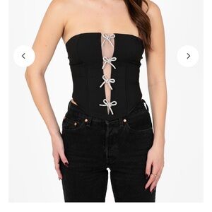 Chantelle Embellished Bow Bustier top